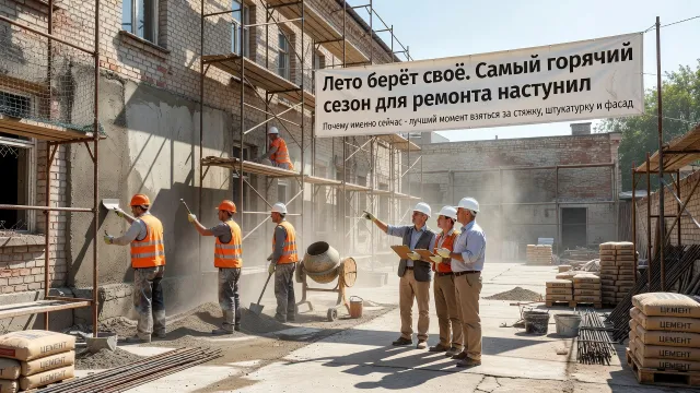 Лето берёт своё. Самый горячий сезон для ремонта наступил